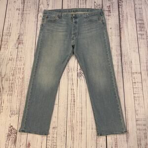 Levi’s 501 Original Fit Light Wash Button Fly Jeans 42x30